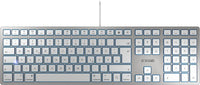 Wired Full-Size USB Keyboard for Mac CHERRY KC 6000 Slim Silver QWERTY