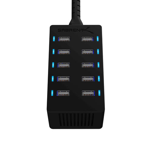 Sabrent AX-TPCS Indoor AC Charger 12A Black Portable Power Adapter