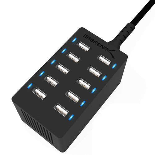 Sabrent AX-TPCS Indoor AC Charger 12A Black Portable Power Adapter