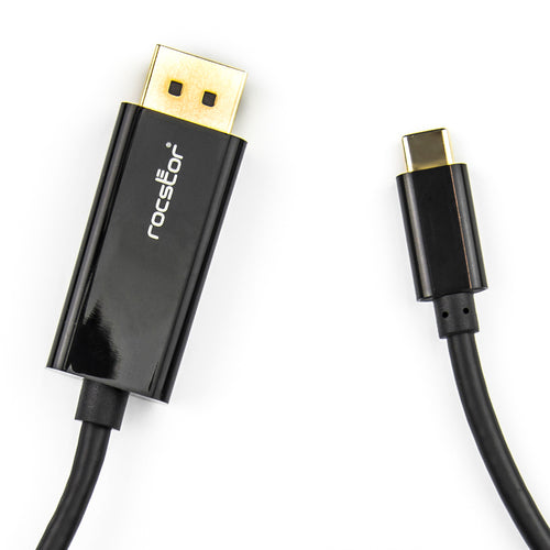 DisplayPort to USB-C Video Cable Adapter Rocstor 1.8m Male to Male