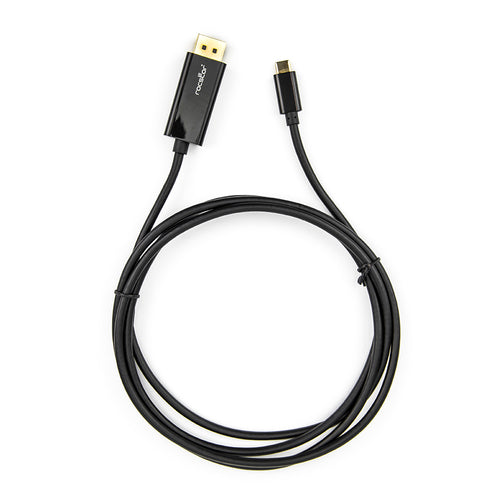 DisplayPort to USB-C Video Cable Adapter Rocstor 1.8m Male to Male