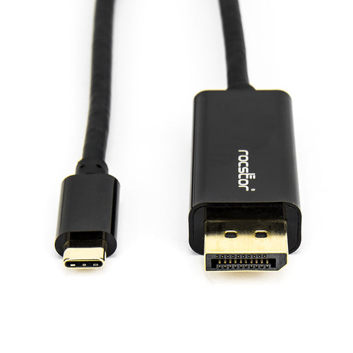 DisplayPort to USB-C Video Cable Adapter Rocstor 1.8m Male to Male