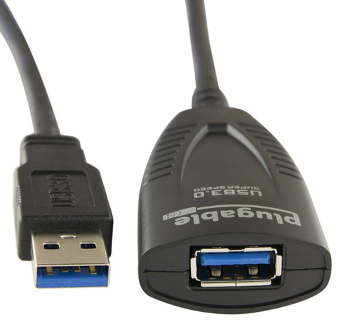 Plugable Technologies USB3-5M-D USB Cable - 5m - USB 3.2 Gen 1 - Black