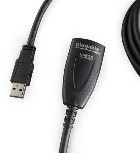 Plugable Technologies USB3-5M-D USB Cable - 5m - USB 3.2 Gen 1 - Black
