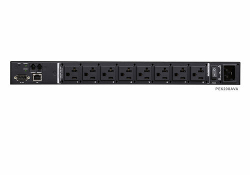 ATEN PE6208AV 1U 16A 8-fach Schaltbare und Messende PDU – Schwarz