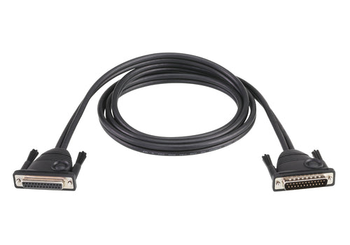 ATEN 2L2703 Serielles Kabel – DB-25 Stecker auf Buchse, 3m, Schwarz