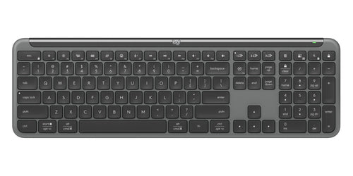 Wireless Keyboard with Mouse Logitech QWERTY Scissor Switch Graphite Bluetooth RF