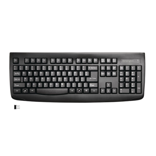Wireless Full-Size QWERTY Keyboard Black RF Technology