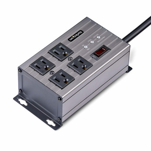 Industrial Power Strip 4-Outlet PDU 125V 15A Surge Protection Mountable