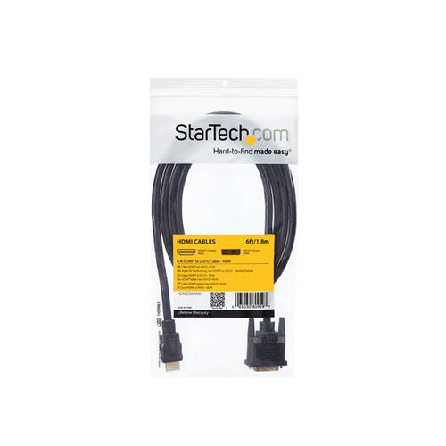 Video Cable Adapter StarTech HDMI to DVI-D 6 ft Male to Male