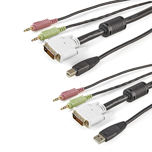 StarTech.com 1,8m 4-in-1 USB-DVI-KVM-Kabel mit Audio und Mikrofon - USBDVI4N1A6