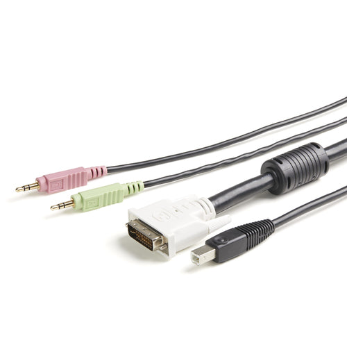 StarTech.com 1,8m 4-in-1 USB-DVI-KVM-Kabel mit Audio und Mikrofon - USBDVI4N1A6