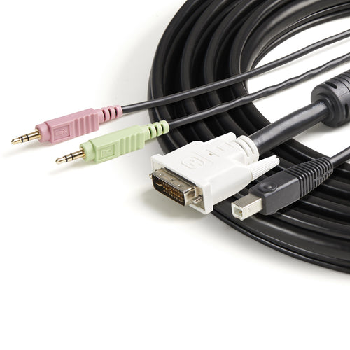 StarTech.com 1,8m 4-in-1 USB-DVI-KVM-Kabel mit Audio und Mikrofon - USBDVI4N1A6