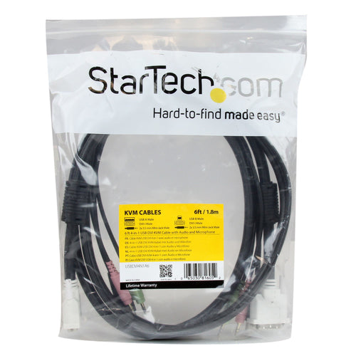 StarTech.com 1,8m 4-in-1 USB-DVI-KVM-Kabel mit Audio und Mikrofon - USBDVI4N1A6