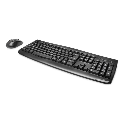 Kensington K72324USA Kabellose Tastatur- und Maus-Kombination – Vollformat QWERTZ, Schwarz