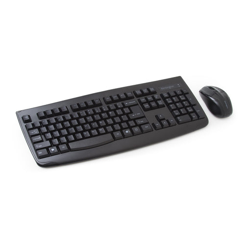 Kensington K72324USA Kabellose Tastatur- und Maus-Kombination – Vollformat QWERTZ, Schwarz