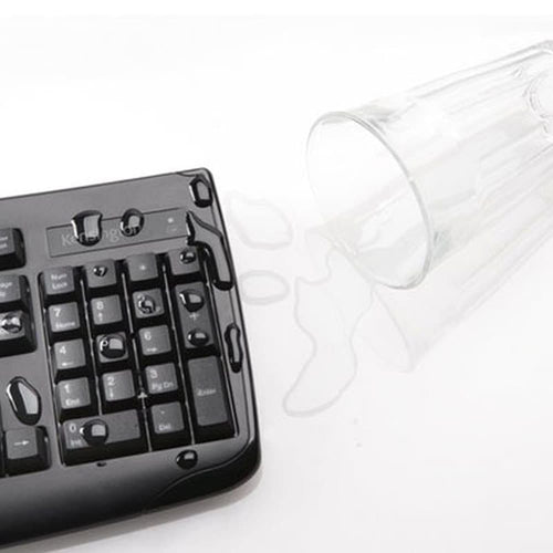 Kensington K72324USA Kabellose Tastatur- und Maus-Kombination – Vollformat QWERTZ, Schwarz