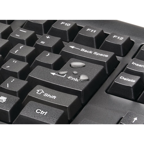 Kensington K72324USA Kabellose Tastatur- und Maus-Kombination – Vollformat QWERTZ, Schwarz