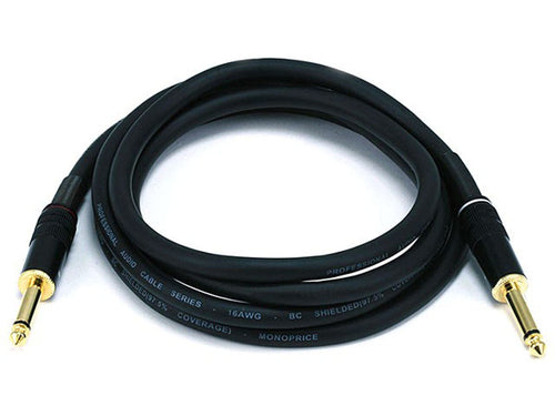 6.35mm TRS Male to Male Audio Cable 1.8m Black Monoprice