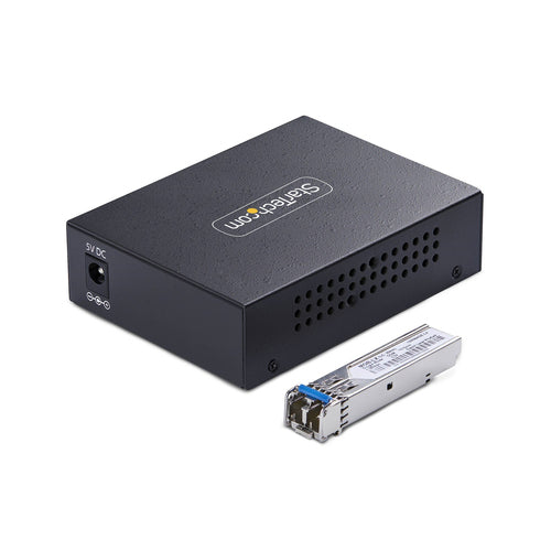 Gigabit-Ethernet-Kupfer-auf-Glasfaser-Medienkonverter StarTech 20km 10/100/1000 Mbit/s Vollmetall
