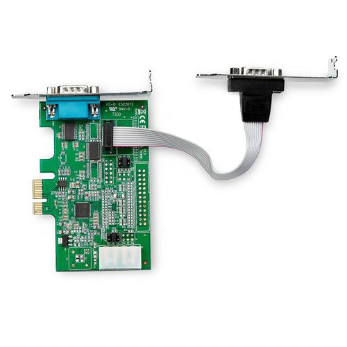 PCI Express RS232 Serial Adapter Card 2-Port DB9 Low Profile