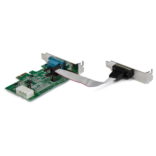 PCI Express RS232 Serial Adapter Card 2-Port DB9 Low Profile