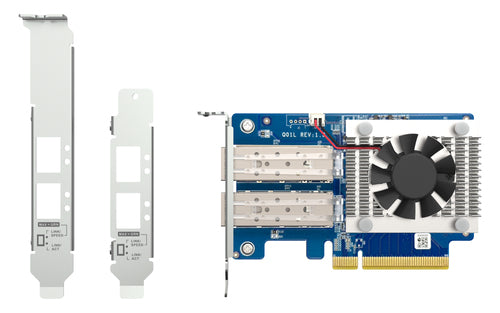 10GbE SFP+ Netzwerk-Erweiterungskarte QNAP PCI Express Dual-Port Faser