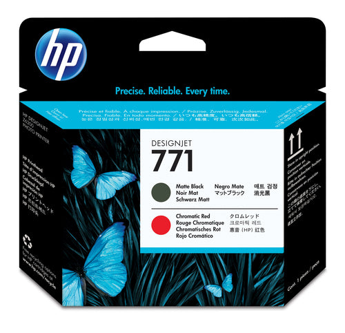 DesignJet-Druckkopf HP 771 Mattschwarz/Chromrot für Z6200 Drucker
