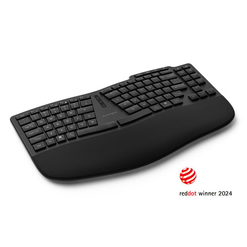 Kensington Pro Fit Ergo KB675 EQ TKL Tastatur – kabellos/kabelgebunden, Tenkeyless-Design, Schwarz