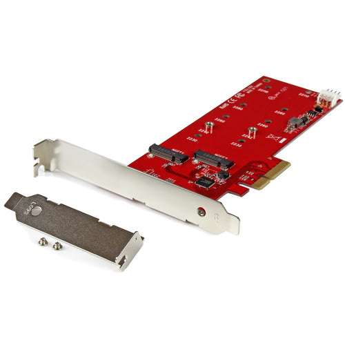 StarTech.com PEX2M2 M.2 SATA SSD Controller-Karte – PCIe Low Profile, Dual-Laufwerk-Unterstützung