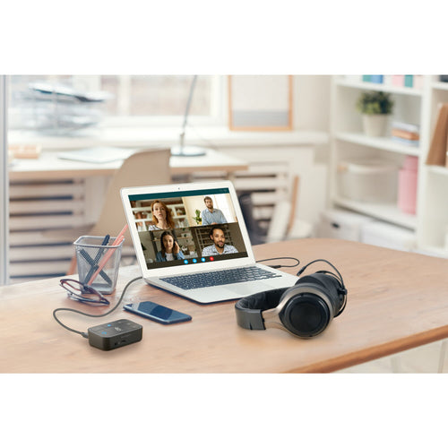 Kensington K83300WW Universal 3-in-1 Pro Audio Headset – Kontroll-Adapter, Schwarz