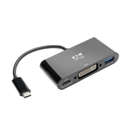 USB-C to DVI Adapter with USB Hub Tripp Lite U444-06N-DUB-C 1920x1080