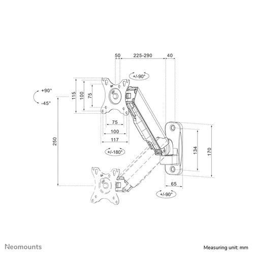 Neomounts WL70-440BL11 TV mount/stand