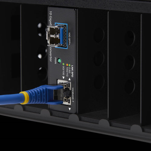 10GbE Multi-Gigabit SFP+ Glasfaser-Medienkonverter 10G/5G/2.5G/1G/100M