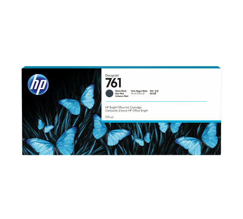 HP 761 Mattschwarz DesignJet Tintenpatrone 775 ml – Thermischer Tintenstrahldrucker für T7100/T7200 Drucker