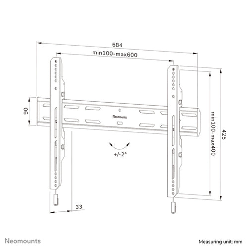 Neomounts WL30S-850BL16 TV mount/stand