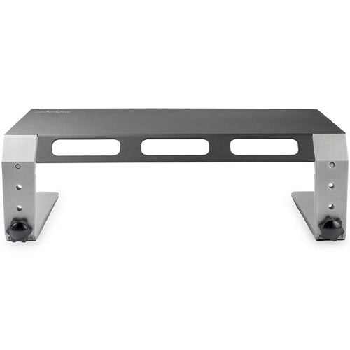 StarTech.com MONSTND Verstellbare Monitorerhöhung – Ergonomisch, Stahl & Aluminium, 125–175 mm Höhe, Schwarz/Silber