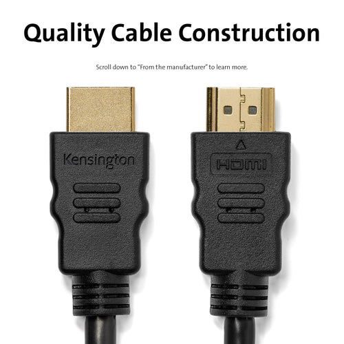 Kensington K33020WW High Speed HDMI Kabel mit Ethernet - 1,8m, 18 Gbit/s, Schwarz