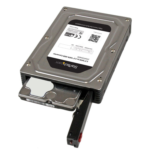 StarTech.com 25SAT35HDD 2.5" auf 3.5" SATA Adaptergehäuse - Aluminium - Schwarz/Silber
