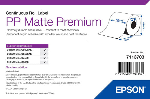 Epson 7113703 printer label