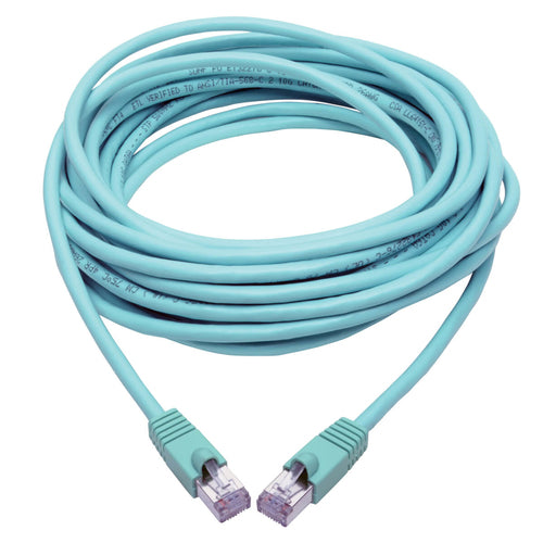Cat6a Ethernet Cable 10G Snagless Shielded STP 30 ft Aqua Tripp Lite