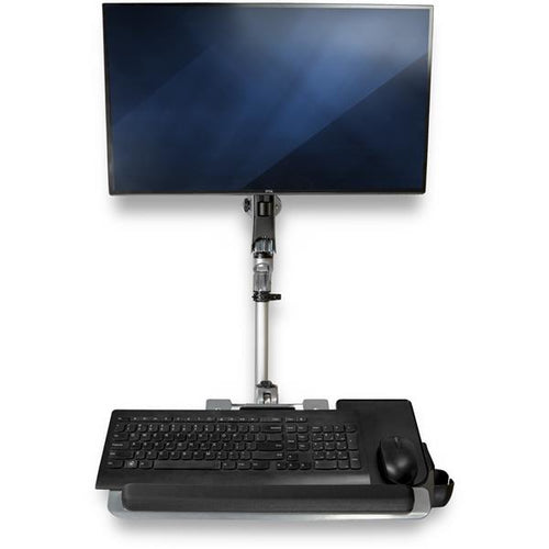 StarTech Sit-Stand Wall Mount Workstation with 34" Monitor Arm & Keyboard Tray - Ergonomic Desk Solution