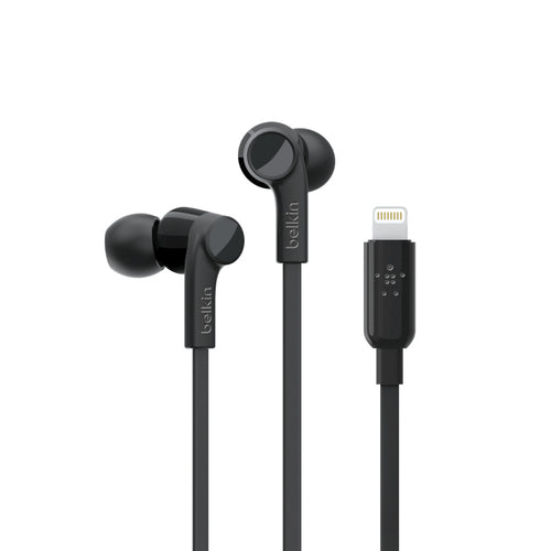 Kabelgebundene Kopfhörer Belkin Rockstar für Anrufe & Musik in Schwarz