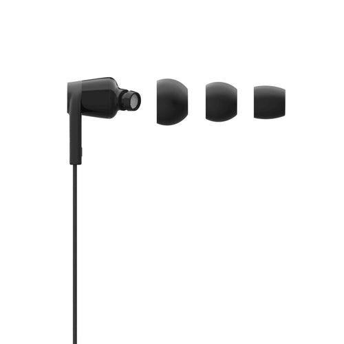 Kabelgebundene Kopfhörer Belkin Rockstar für Anrufe & Musik in Schwarz