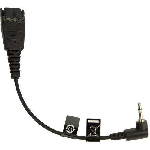 Jabra QD Audiokabel 2,5mm Stecker 0,15m Schwarz Verbinder