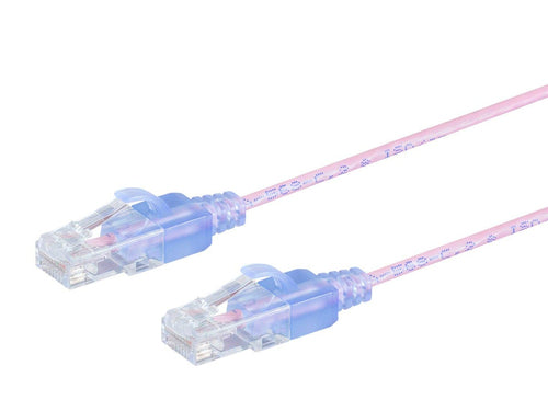 Networking Cable Monoprice Cat6a 1.5M U/UTP RJ-45 Pink