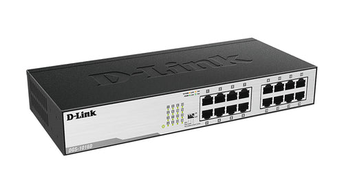 Gigabit Ethernet Unmanaged Network Switch D-Link DGS-1016D Rack Mount 1U