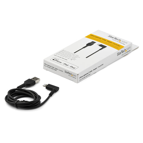 USB-A auf Lightning Kabel 1m Apple MFi-zertifiziert gewinkelt robust
