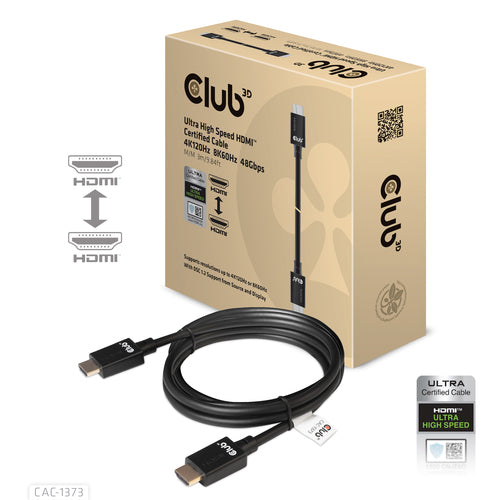 CLUB3D HDMI Kabel CAC-1373 - Ultra High Speed 4K120Hz 8K60Hz, 3m