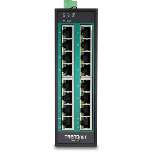 Gigabit Ethernet Switch Trendnet TI-PG160 PoE Full Duplex Wall Mountable